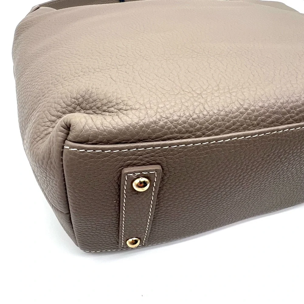Dooney & Bourke NWT Lucca Logo Lock Hobo Taupe
